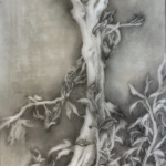 Drawing under the Tree, watercolor and ink on paper, 6.67 x 4.5 inches, 2018